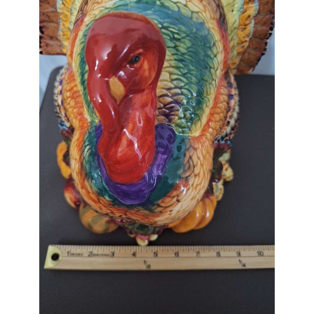 Astor & Lane 12" Domestic Turkey Thanksgiving Table Centerpiece Figurine Decor - Picture 12 of 12